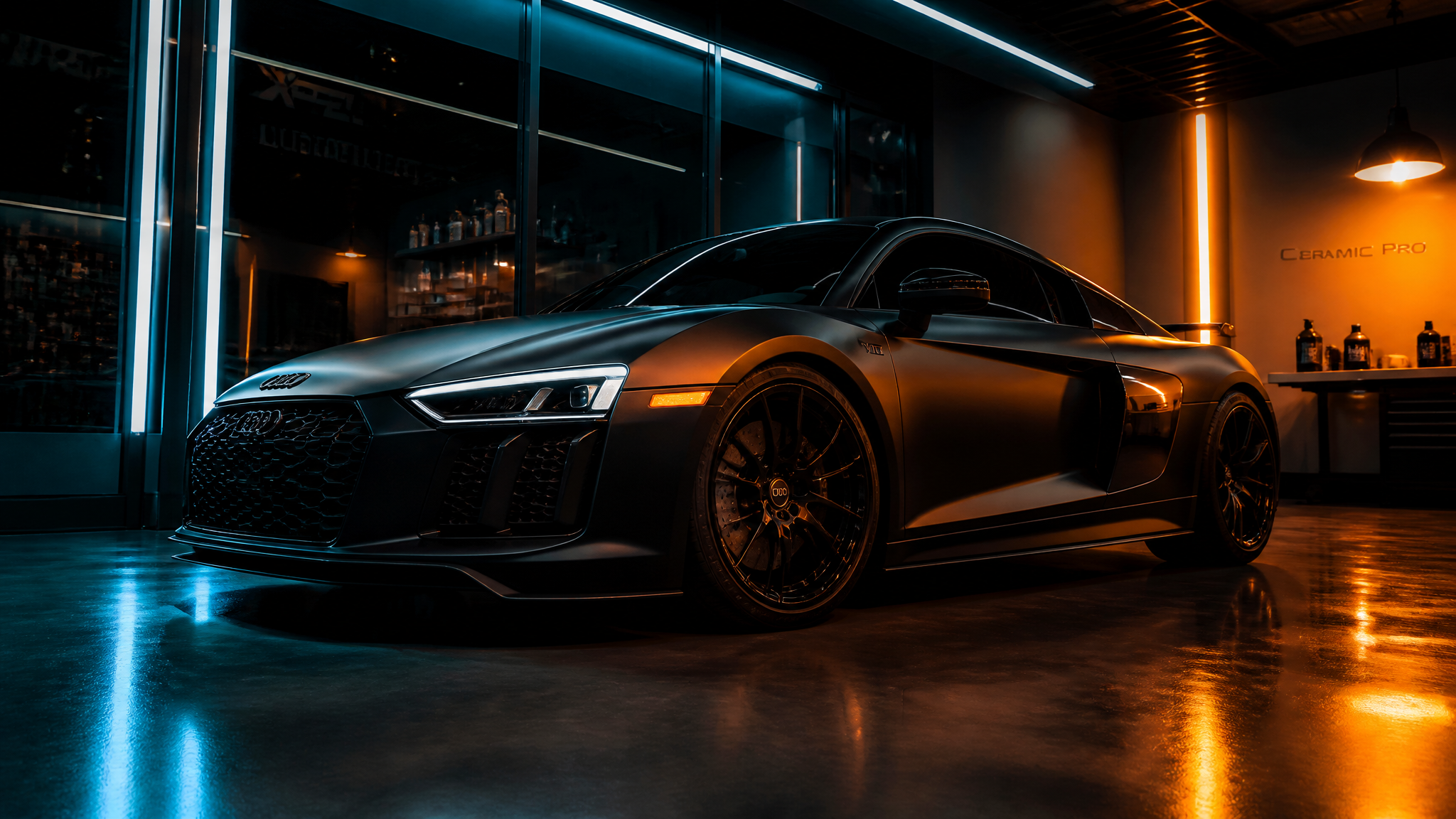 Audi R8 — Tint Studio with 5% Limo window tint